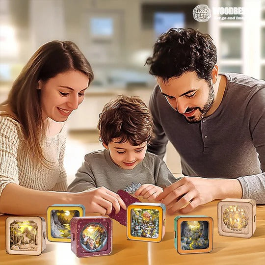 Halloween Castle Kit - 3D Wooden Puzzle Night Light