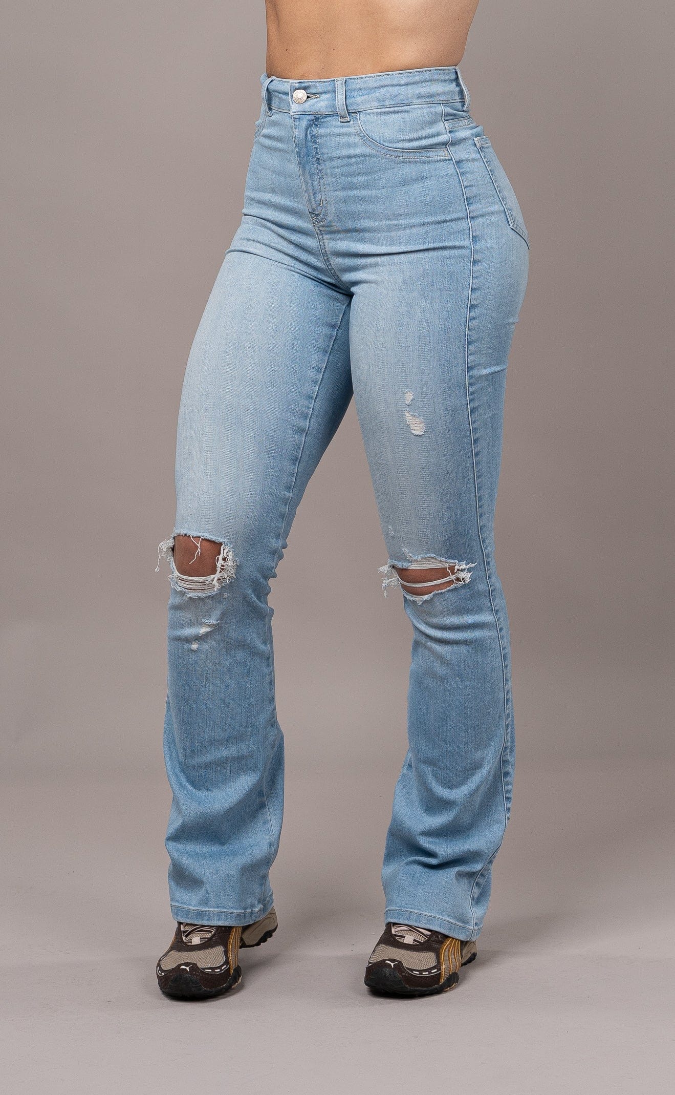 Flared Ripped - Arctic Light Blue