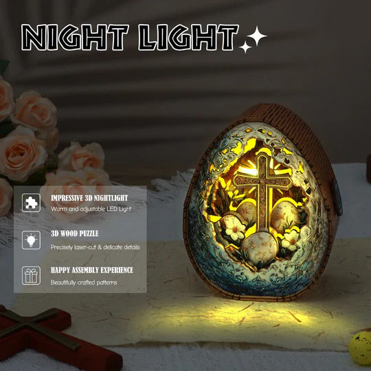 Holy Easter Eggs Kit - 3D Wooden Puzzle Night Light
