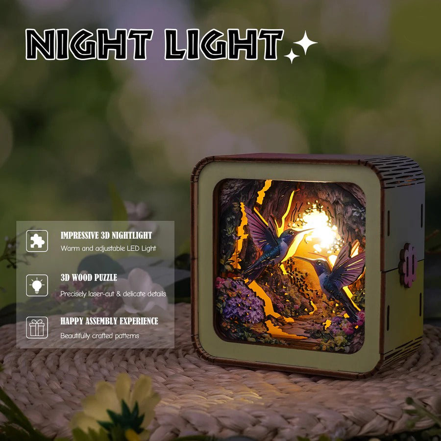 Flower Fairy Kit - 3D Wooden Puzzle Night Light