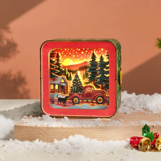 Christmas Truck Kit- 3D Wooden Puzzle Night Light