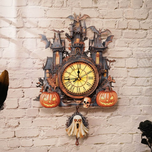 Halloween Cottage – DIY Wooden Clock, 3D Puzzle Craft Kit