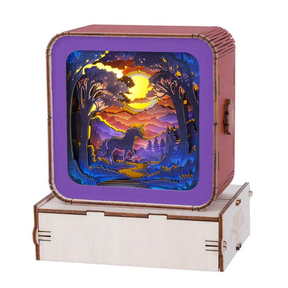 Forest Fantasy Unicorn Kit - 3D Wooden Puzzle Night Light