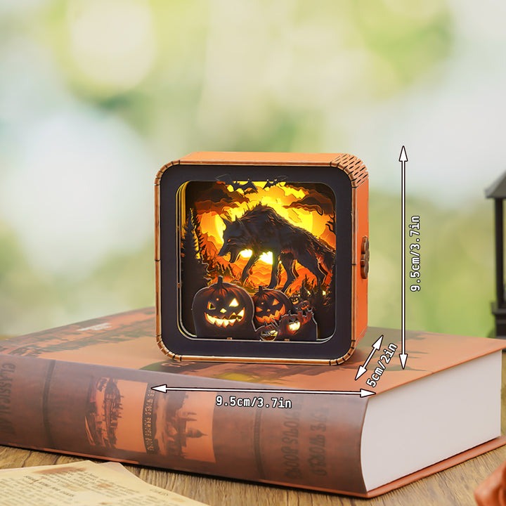 Halloween Wolf Kit - 3D Wooden Puzzle Night Light