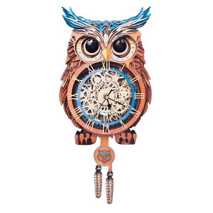 Owl – DIY Wooden Clock, 3D Puzzle Craft Kit