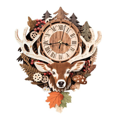 Reindeer – DIY Wooden Clock, 3D Puzzle Craft Kit