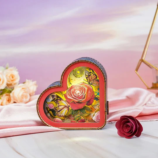 Flowers and Butterflies Kit - 3D Wooden Puzzle Night Light