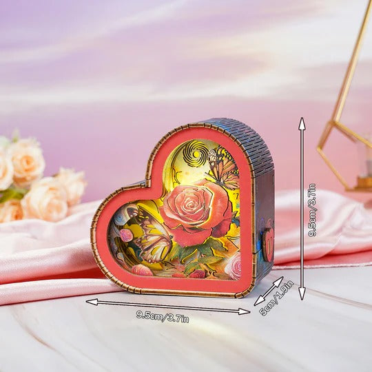 Flowers and Butterflies Kit - 3D Wooden Puzzle Night Light