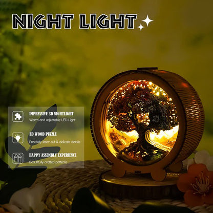 Seasonal Tree of Life Kit - 3D Wooden Puzzle Night Light