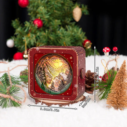 Snow Mountain Hut Kit - 3D Wooden Puzzle Night Light