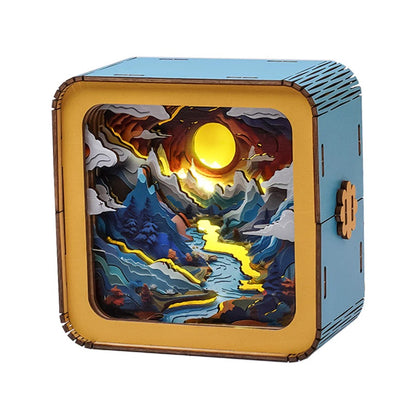 Moonlit Mountain Kit - 3D Wooden Puzzle Night Light