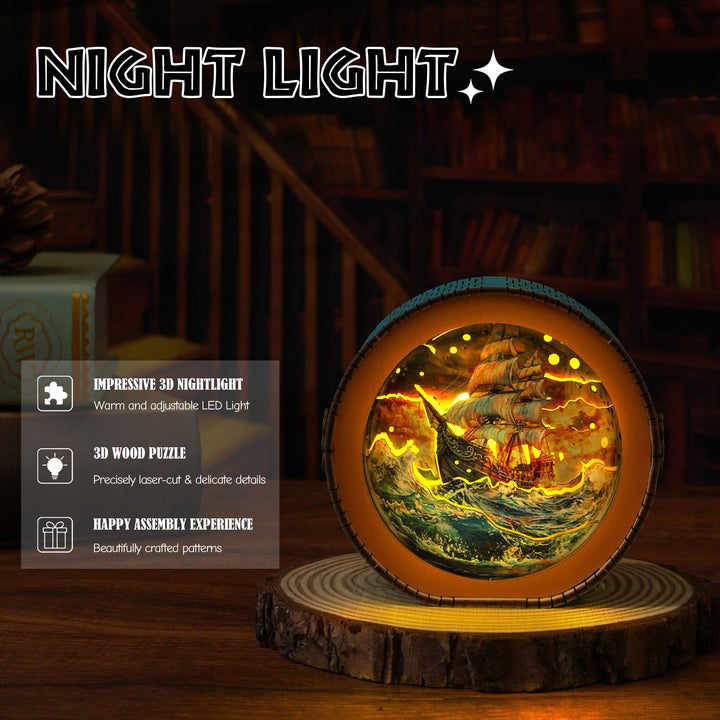 “Intrepid Explorer” Kit - 3D Wooden Puzzle Night Light