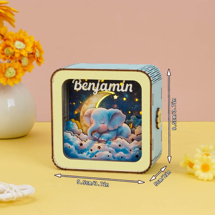 Dream Elephant 2 Kit - Personalized 3D Wooden Puzzle Night Light