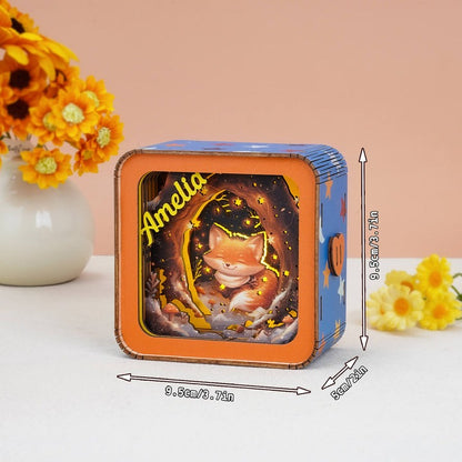 Star Fox Kit - Personalized 3D Wooden Puzzle Night Light