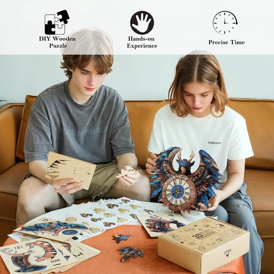 Thunderbird – DIY Wooden Clock, 3D Puzzle Craft Kit