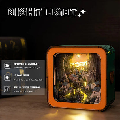 Valley Village Kit - 3D Wooden Puzzle Night Light