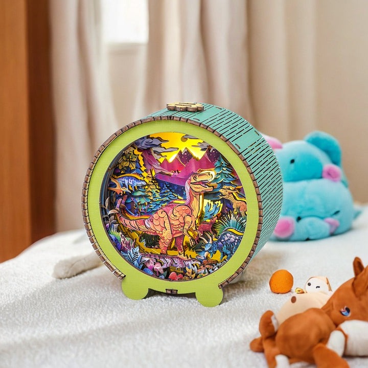 Volcano Dinosaur Kit - 3D Wooden Puzzle Night Light