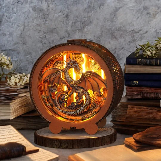 Mechanical Dragon Kit - 3D Wooden Puzzle Night Light