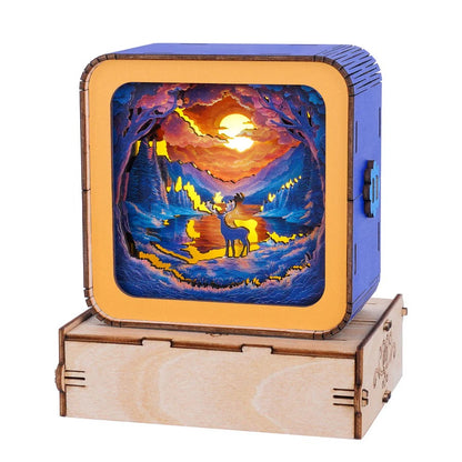 Forest Fantasy Deer Kit- 3D Wooden Puzzle Night Light