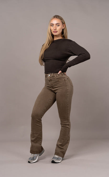 Pastel Flared - Brown