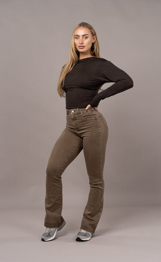 Pastel Flared - Brown