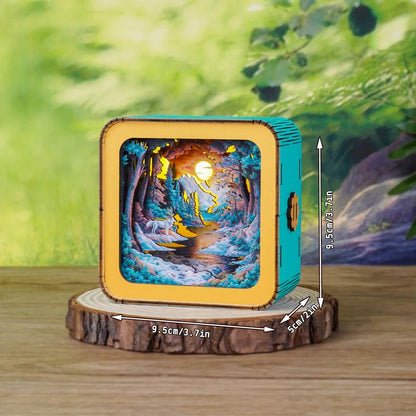 Forest Fantasy Wolf Kit - 3D Wooden Puzzle Night Light