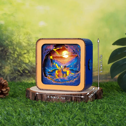Forest Fantasy Deer Kit- 3D Wooden Puzzle Night Light