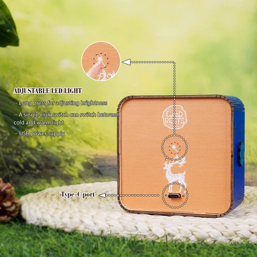 Forest Fantasy Deer Kit- 3D Wooden Puzzle Night Light