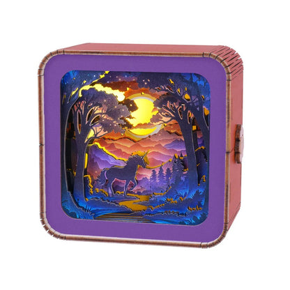 Forest Fantasy Unicorn Kit - 3D Wooden Puzzle Night Light