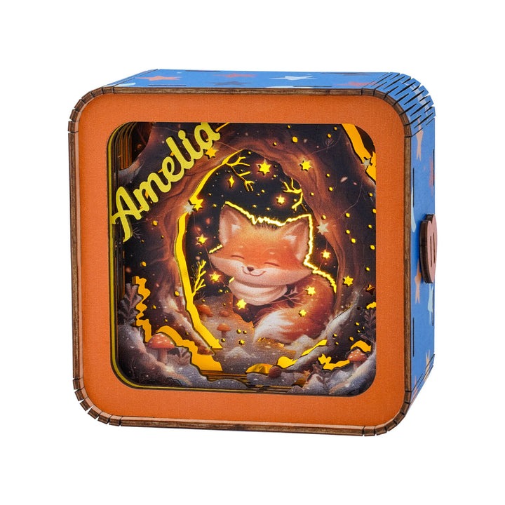 Star Fox Kit - Personalized 3D Wooden Puzzle Night Light