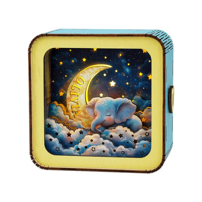 Dream Elephant 1 Kit - Personalized 3D Wooden Puzzle Night Light
