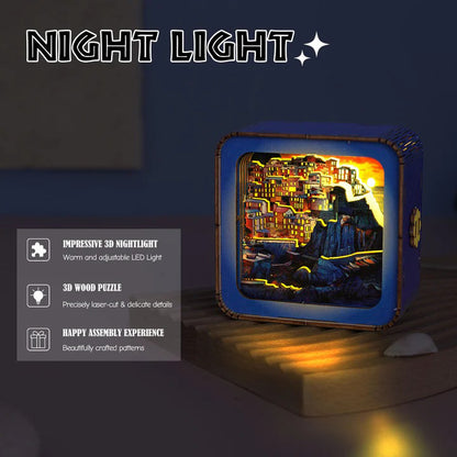 Golden Coast Village Kit - 3D Wooden Puzzle Night Light