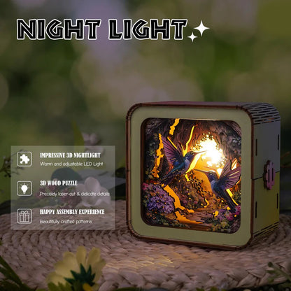 Flower Fairy Kit - 3D Wooden Puzzle Night Light