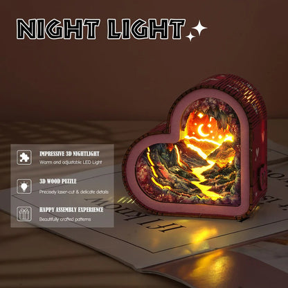 Dreamy Mine Cave Kit - 3D Wooden Puzzle Night Light