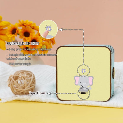 Dream Elephant 2 Kit - Personalized 3D Wooden Puzzle Night Light