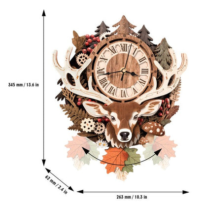 Reindeer – DIY Wooden Clock, 3D Puzzle Craft Kit