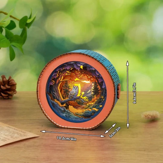 Forest Fantasy Owl Kit - 3D Wooden Puzzle Night Light