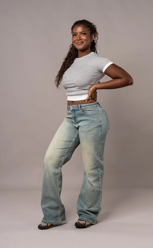 Baggy Low Waisted - Distorted Blue